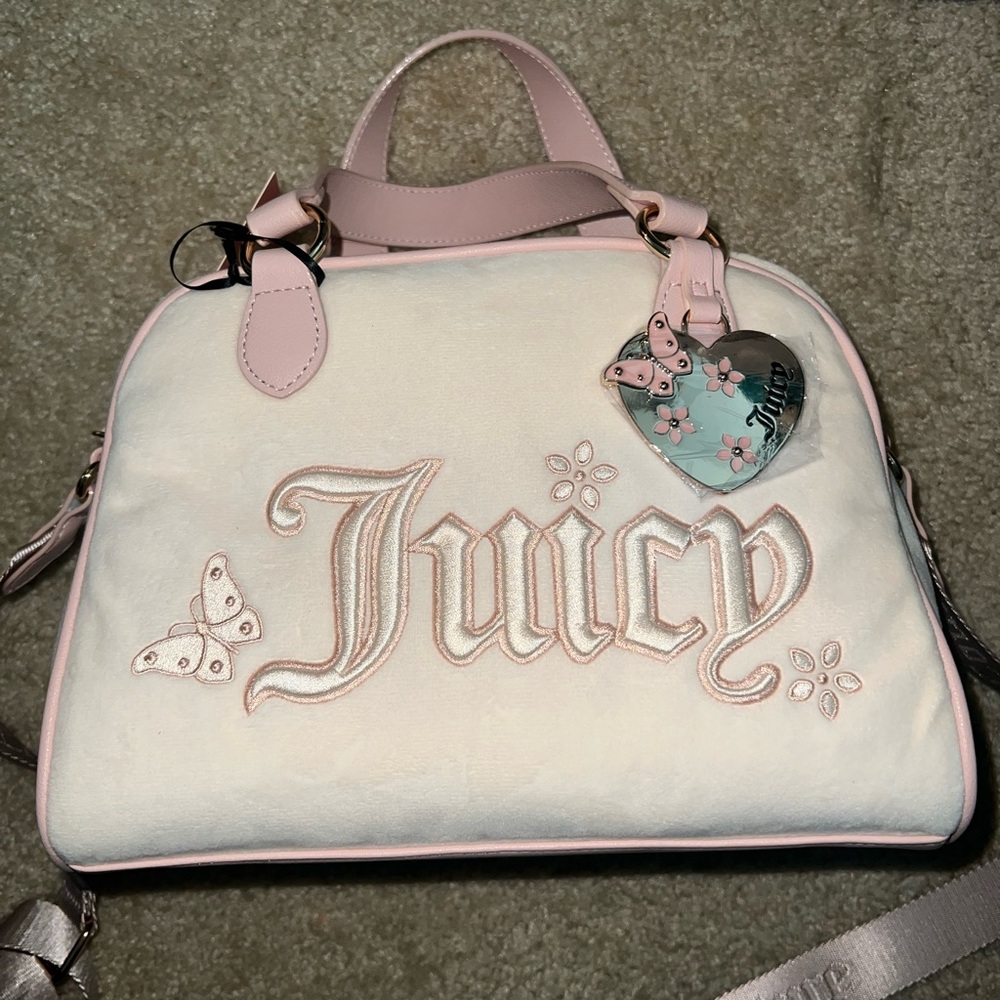 Juicy Couture Pink and White Satchel